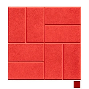 Тротуарная плитка 8 кирпичей 300×300×30, красная
