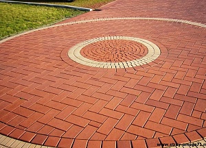 Тротуарная плитка Брусчатка, 200x100x60, красная