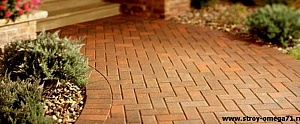 Тротуарная плитка Брусчатка, 200x100x60, серая
